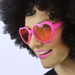 Solbriller - Hjerter - Lyserd