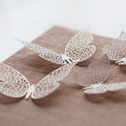 Sommerfugl - Dekoration - 6,5 x 4 cm - 10 stk.