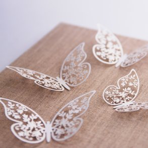 Sommerfugl - Dekoration - 8 x 5 cm - 10 stk.