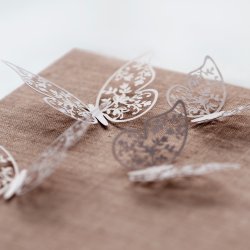 Sommerfugl - Dekoration - 6,5 x 4 cm - 10 stk.