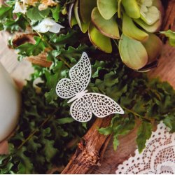 Sommerfugl - Dekoration - 6,5 x 4 cm - 10 stk.