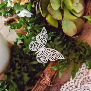 Sommerfugl - Dekoration - 6,5 x 4 cm - 10 stk.