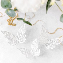 Sommerfugl - Dekoration - 6,5 x 4 cm - 10 stk.