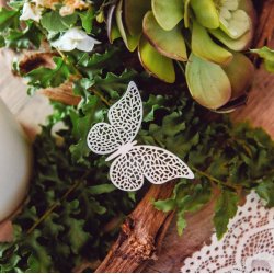 Sommerfugl - Dekoration - 8 x 5 cm - 10 stk.