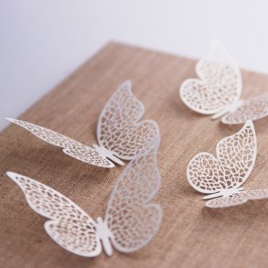 Sommerfugl - Dekoration - 8 x 5 cm - 10 stk.