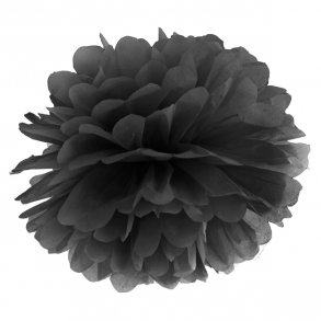 Pompon - Sort - 25 cm