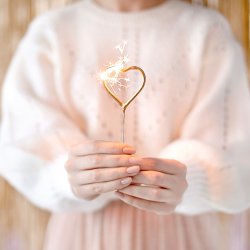 Stjernekaster - Guldhjerte - 2 stk.