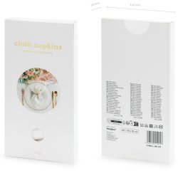 Stof Servietter - Musselin - Hvid - 40x40 cm - 4 stk.