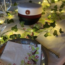 LED Lyskde med Efeu-blade - 5 meter