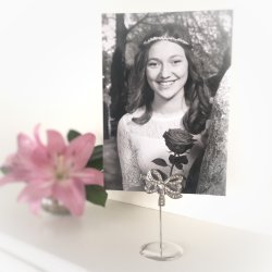 Bordkortholder/ Menukortholder - Sljfe med krystaller