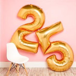 Folieballon XL - GULD - TAL 4 - 160 cm