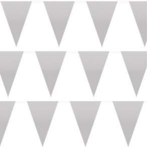 Guirlande med vimpler - 20 x 30 cm - 10 meter - Slv